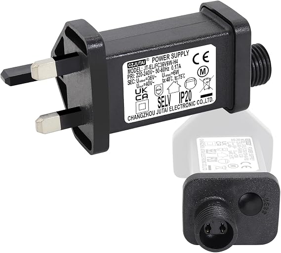 CubePlug 36V 6W String Lights Indoor-Outdoor Power Adapter for CZJUTAI JT-EL/FC36V6W /4.5W /3.6W -IP20 for Christmas Light,Multi Function Control Box [W760]