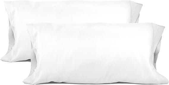 Dalina Textil – Set of 2 Pillowcases 45 x 90 cm – Pillowcase 90 cm Long Envelope Shape, Breathable and Soft Polyester, No Zip.