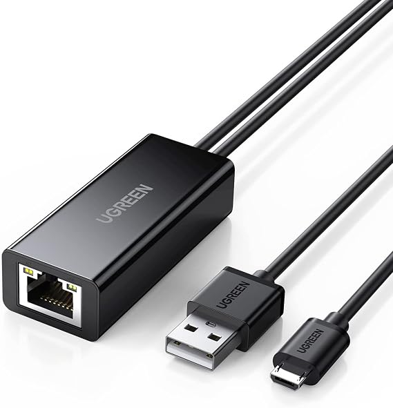 Ugreen Micro USB Ethernet Dönüştürücü Adaptör, Siyah