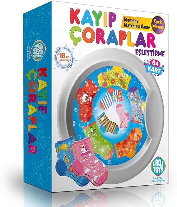 Circle Toys CRCL018 Kayıp Çoraplar, Çok Renkli