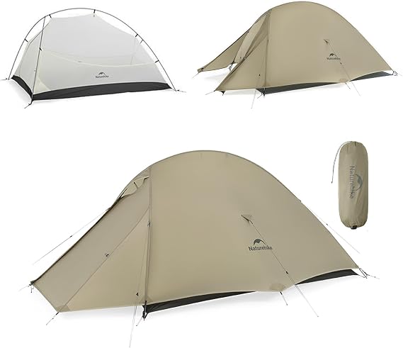 Naturehike Cloud up Pro Tent,2024 Upgrade Ultralight Tents,1.75kg/3.86lbs(All accessories included),Double 2 Person Tent,for cycle camping,Backpacking,Hiking,Self-standing, Construction