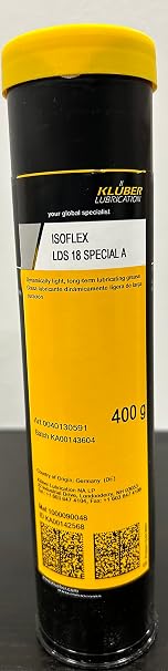 Kluber Lubrication ISOFLEX LDS 18 Special Long Lubrication Grease for Grinding Spindle Textile Spindle O-E Spinning Turbine Bearing 400g Cartridge