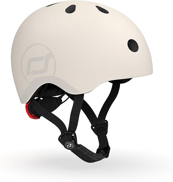 Scoot and Ride ayarlanabilir askılı bebek kaskı, mat kaplama, S ve M bedenler, LED güvenlik ışığı ve ek koruma için yumuşak polar dolgu dahil