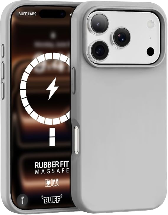 BUFF LABS iPhone 18 Pro, iPhone 17 Pro ile Uyumlu Rubber Fit Silikon Kılıf, Yumuşak, Kablosuz Şarj, Tam Koruma