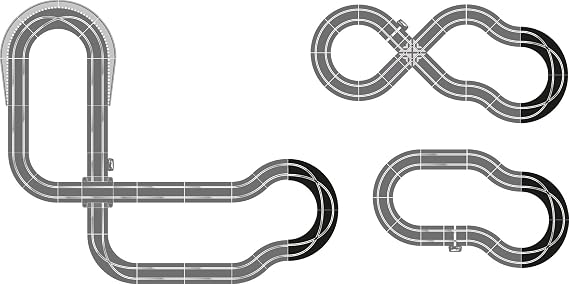 Scalextric - Racing Curves Track Accessory Pack, Black