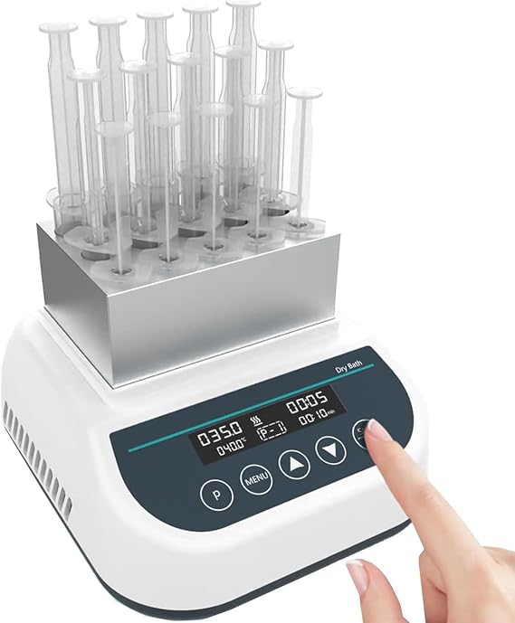 Professional Gel Heating Machine, PRP PPP Gel Maker Heater Dry Bath Heater, Plasma Gel Maker Heater,Timing Range(5s-23h59min),with Vents, for 5ml/10ml/15ml Syringe DB100CG