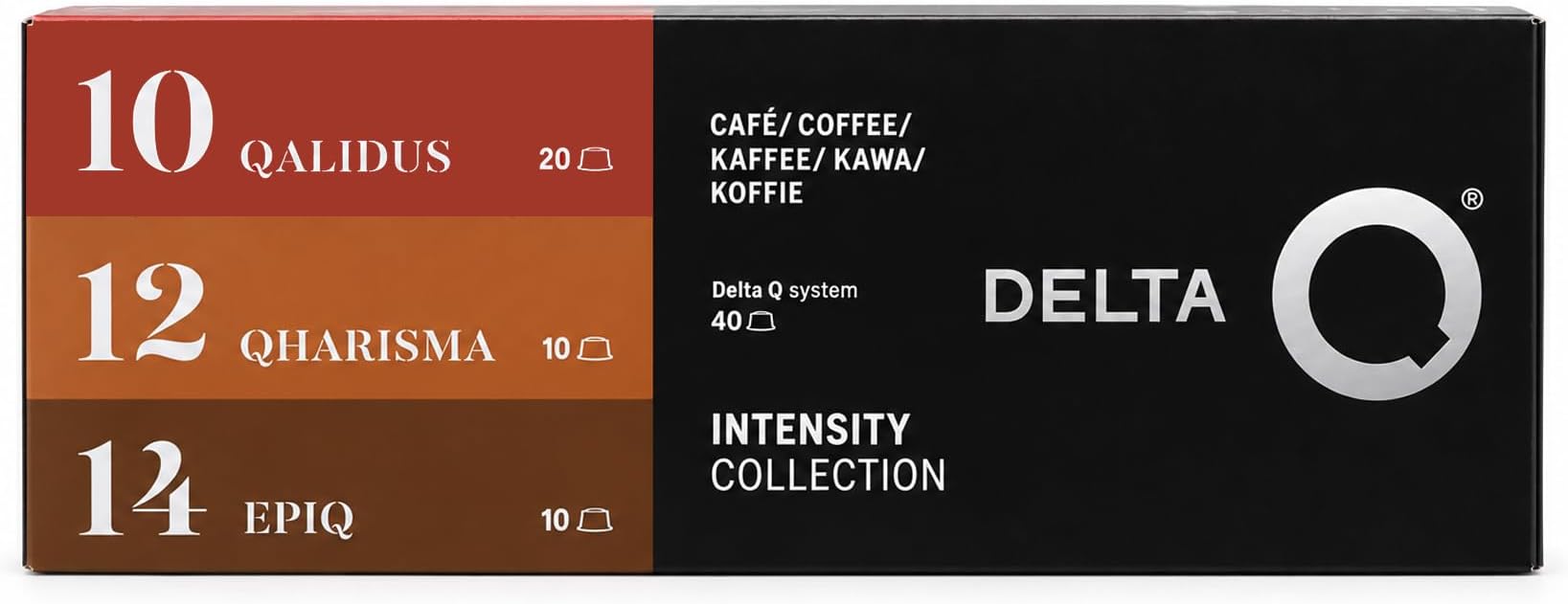 Delta Q High Intensity Pack Coffee Capsules for Delta Q Machines, 40 Pods