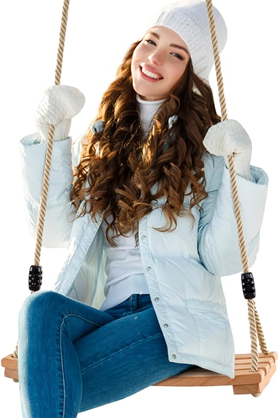 Wood Tree Swing Seat,16.5x7.9 inch, Max load 200lbs