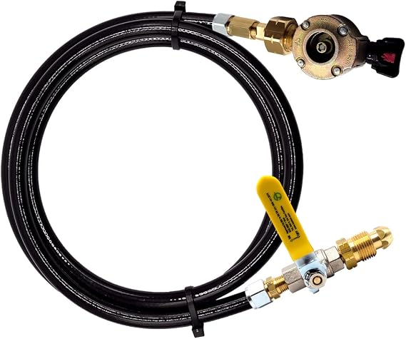 LPG GPL Gas Bottle Refill Set Adaptors LPG Adapter to Remotely Fill Empty 20mm Clip On Type Cylinders 2 Meters