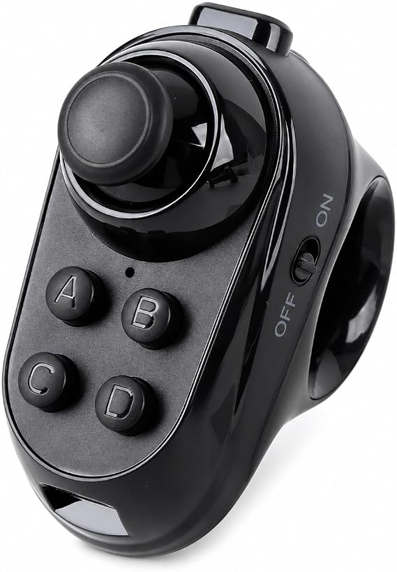 Elprico VR Remote Controller Gamepad,Wireless Gamepad Joystick,Bluetooth Control VR Video, Game, Selfie, Flip E-Book/PPT, Mouse, in Virtual Reality Headset PC Tablet Laptop Smart Phone