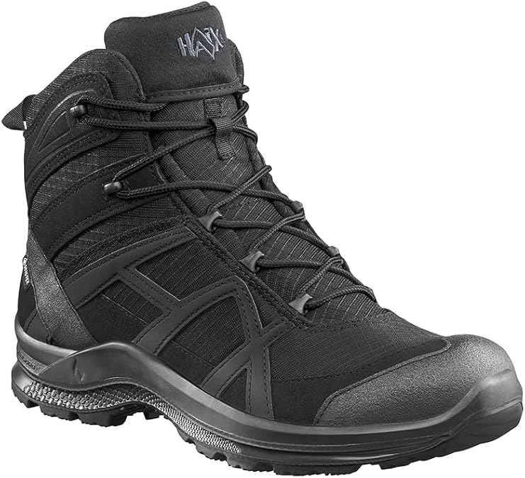 Haix Black Eagle Athletic 2.1 GTX mid/Black New: Optimized Design - Robust Shoes for Work and Leisure. 43