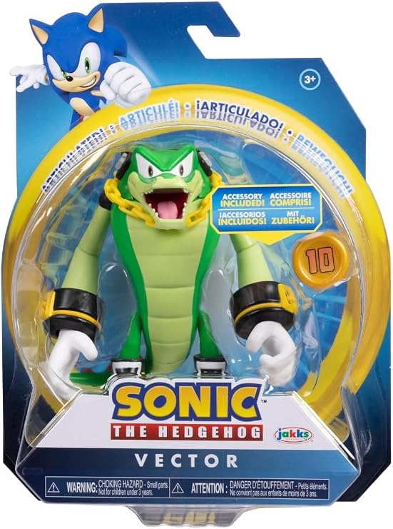 Sonic The Hedgehog 4" Articulated Action Figure Collection (Vector)