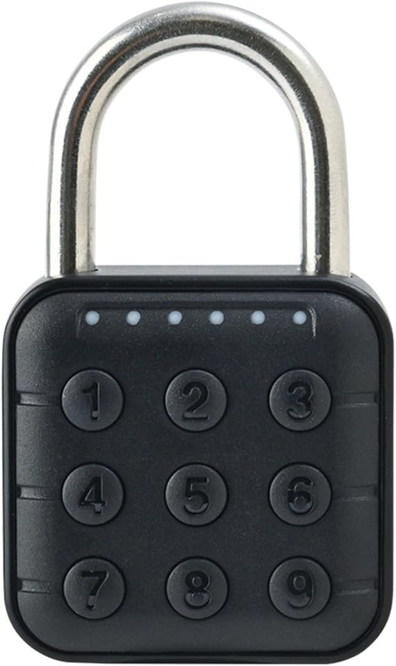 6 Digit Password Locker Lock, Combination Lock for Locker, IP67 Water Proof Zinc Alloy Smart Code Digital Padlock Push Button Security Safe Padlock for Gym, Travel