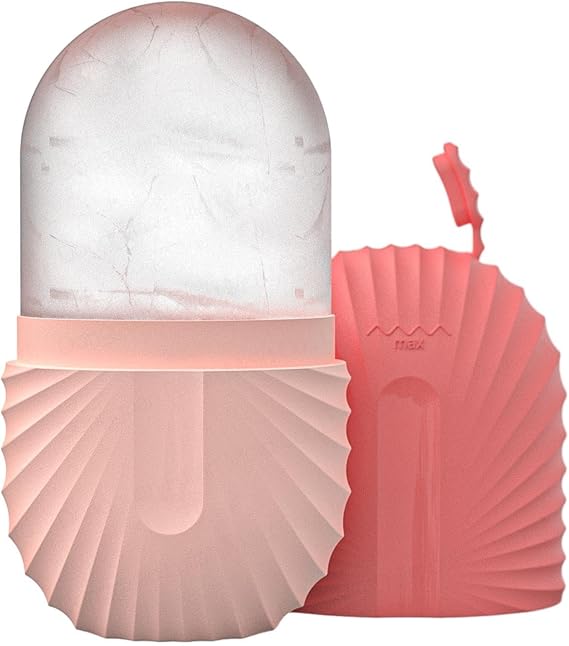 Ice Roller for Face,Cooling Reusable Glow Cube Ice Roller for Face - Silicone Beauty Facial Rollers for Puffiness, Eyes and Neck Naturally Conditioning, Brighten Skin