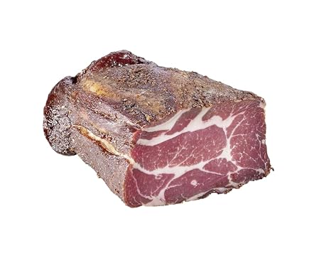 Almgourmet - Garlic bacon - 2 pieces each 400g - strong bacon from the neck - cured in garlic brine