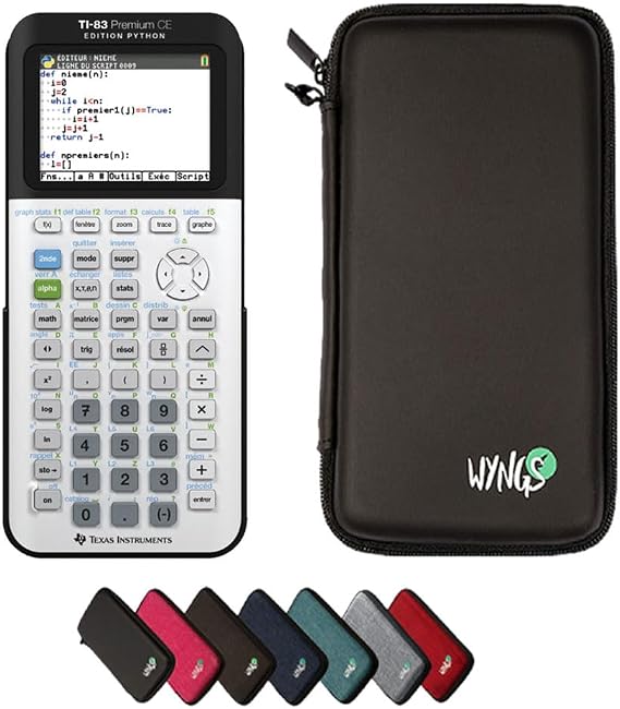 TI-83 Premium CE Edition Python Calculator + Protective Case