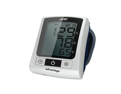 ADC Advantage 6015N Automatic Digital Wrist Blood Pressure Monitor, with Storage Case, BHS AA Rated - Blood Pressure Cuff Fully Automatic With Batteries Included