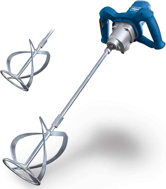 Scheppach 5907803901 el mikseri/karıştırıcı PM1600, harç, sıva ve renk karışımı için ideal, ergonomik el tutma yerleri, ayarlanabilir Ruehrgeschwindigkeit, 2-Vites Dişlisi, motor: 1600 W, W, 230 V