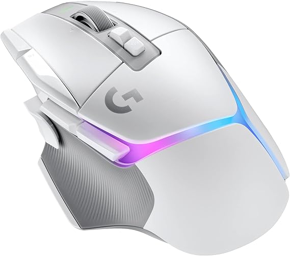 Logitech G502 X PLUS LIGHTSPEED Kablosuz Oyun Mouse'u, LIGHTSYNC RGB Aydınlatma, LIGHTFORCE Hibrit Anahtarlı Optik Mouse, HERO 25K Oyun Sensörü, MacOS, Windows ve PC ile Uyumlu, Beyaz