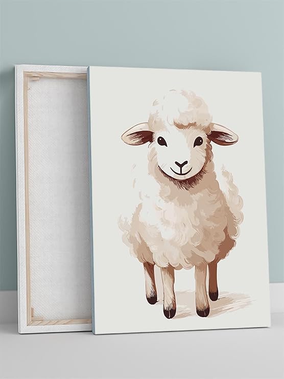 Postermanya Yünlü Gülümseme Çocuk, Bebek Odası Kanvas Tablo - Dekorasyon Tuval