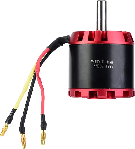 6364 Sensorless BLDC Brushless Motor Outrunner Motor 2300W 190kV 24–36V 10mm Axle 24mm Shaft Length Low Noise Compatible with Electric Self-Balancing Scooters E-Scooters and Remote-Controlled Aircraft