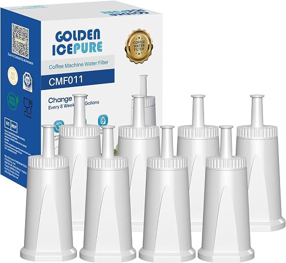 Water Filter Coffee Machine for Sage Barista SES008/SES810/SES880/SES920/SES980/SES990/SES875/SES008/BES008, Replacement for Sage Barista Express Pro Water Filter, NSF Certified, Pack of 8