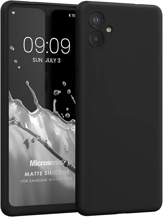 Microsonic Matte Silicone Samsung Galaxy A06 Kılıf Siyah [Galaxy A06 ile Uyumlu Kılıf - Siyah]
