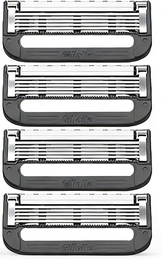 Compatible for Gillette Labs Mens Razor Blade Refills Compatible with Gillette Labs Razors - 4/8Pcs Cartridges with Exfoliating Bar ﻿(4 Pcs)