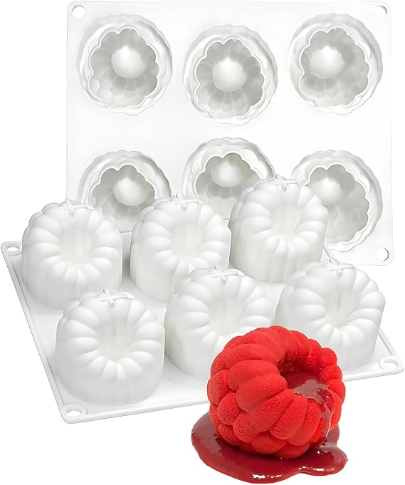Raspberry Shape Silicone Mold 6-Cavity for Desserts