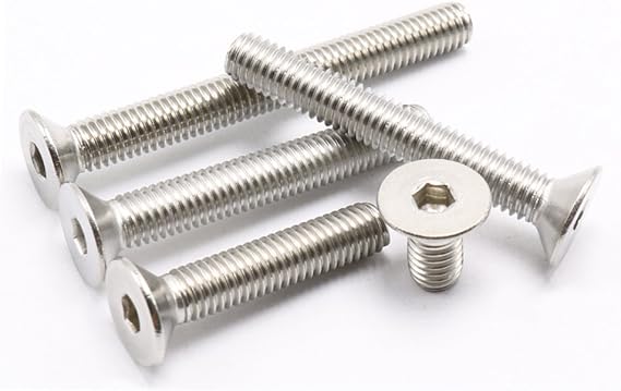 #6-32 UNC Flat/Countersunk Head Socket Screws,100-Piece,Stainless Steel,Full Thread,Right Hand (#6-32 x 5/16")