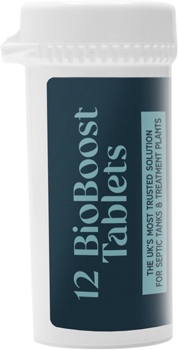 BioBoost Septic Tank Treatment Tablets - 12-Month Supply - Powerful Bacteria & Enzyme Booster to Eliminate Smells, Unblock Tanks & Maintain Healthy Wastewater Systems