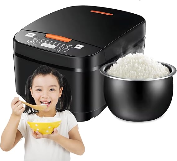 5L Smart Rice Cooker & Multicooker - 24H Delay Timer with Auto Keep Warm, Non-Stick Inner Pot + Steaming Tray for Soup/Grain/Steam, Compact Design for Home & Office