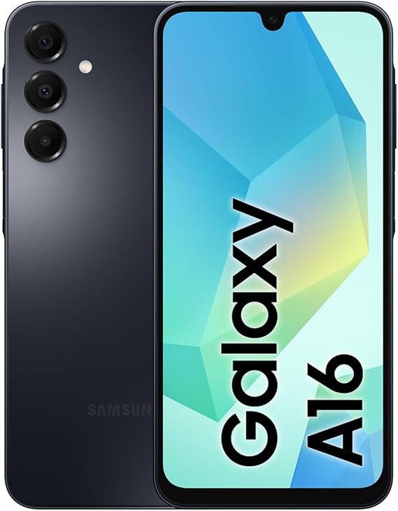 Samsung A165 Galaxy A16 (6.7'' - 128 Go, 4 Go RAM - Non EU, Guarantee 2 ANS Par HEM) Bleu Nuit [Energy Class B]