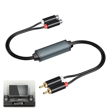 Ground Loop Isolator,Ground Loop Noise Isolator,RCA noise filter for Car Audio/Home Stereo System with RCA Audio Cable