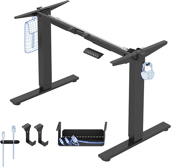 FLEXISPOT Electric Lift Desk Frame Desk, Black