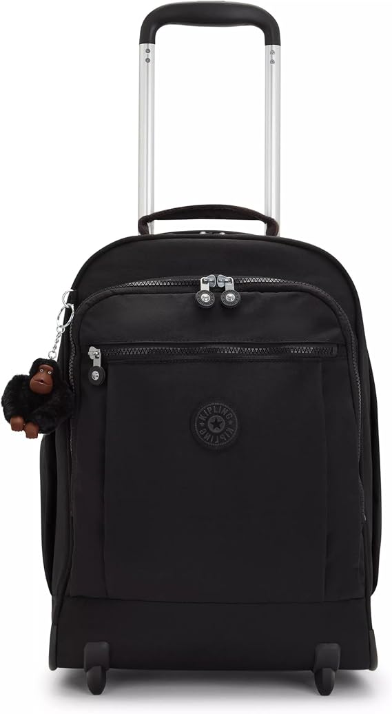 Kipling Women's Gaze Large Rolling Backpack, True Black, 8.25" L x 17.25" H x 12.25" D