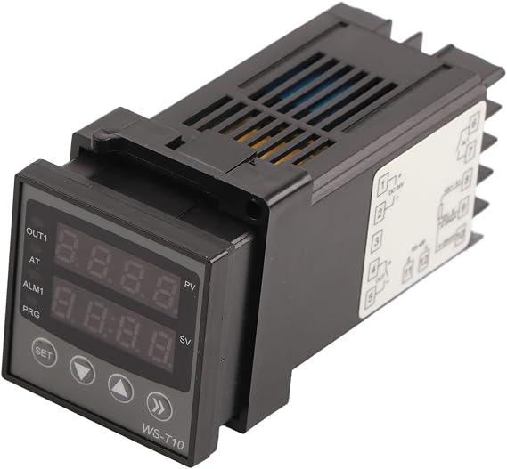 Smart PID Temperature Controller DC 24V Digital Thermostat -50 to 450°C Range RS485 Communication 4-20mA Output 44x44x100mm for Industrial Manufacturing