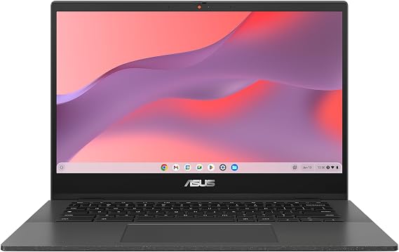 ASUS Chromebook CM1 CM1402CM2A Laptop 14 Inch FHD 16:9 Display MediaTek Kompanio 520 4GB RAM 128GB eMMC ARM G52 MC2 ChromeOS QWERTZ Gravity Grey