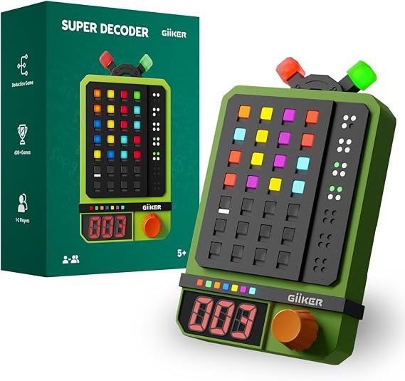 GiiKER Super Decoder, 600-Level Code-Breaking Puzzle Game for 1-2 Players, Handheld Games for Kids and Adults, Birthday Gift for Boys and Girls, Travel Games for Road Trip