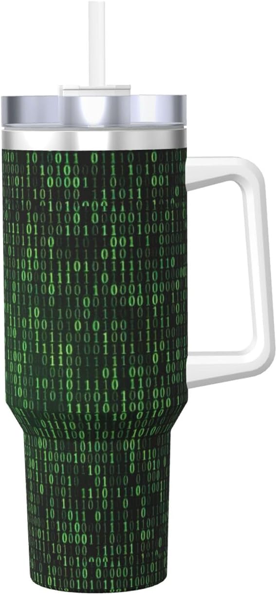 Hacker Era Printing 40 Oz Ice Bully Mug with Handle Tumbler Cup Stainless Steel Leakproof Tumblers for Women Men