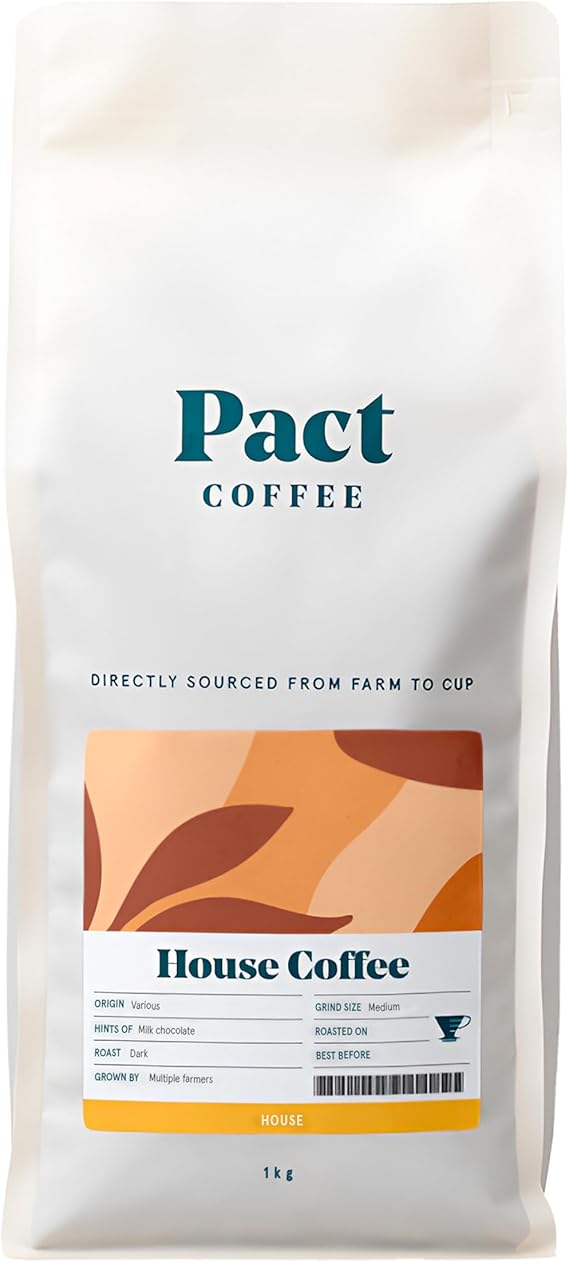 Pact House Coffee, 1kg, Medium Grind, Ground Coffee,