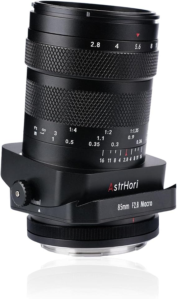 AstrHori 85mm F2.8 Macro & Tilt & Medium Telephoto 3-in-1 Manual Full Frame Insect Jewel Portrait Lens for Fuji X Mount Series Mirrorless Cameras X-T2,X-T3,X-T4,X-T20,X-T30,X-T100,X-A1,etc(Black)