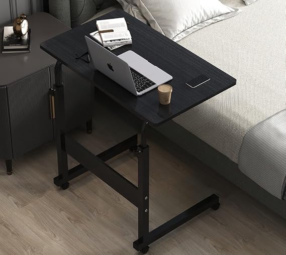 Computer Desk, Mini Elevating Type Side Table, Sofa Side, With Casters, Height Angle Adjustable, Movable, Easy Assembly, Multi-functional, Simple, Nursing Bed Table, Wooden, Work, Lazy People's Desk