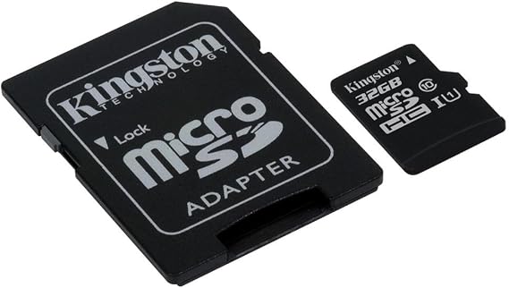 Kingston Technology SDC10G2/32GB 32 GB UHS Class 1/Class10 microSDHCUHS-I Flash Memory Card (Included microSDHC to SD Adapter), Black
