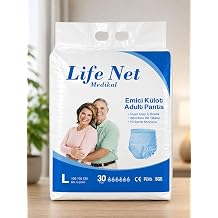 Life Net Medikal Emici Külot Yetişkin Bezi, 30 Adet, M/L/XL, 3D Sızıntı Önleyici, Ultra Kuru Üst Tabaka (Large)