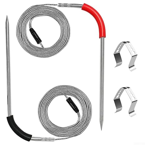 Temperature Meat Probe, 2-Pack Dual Needle Replacement