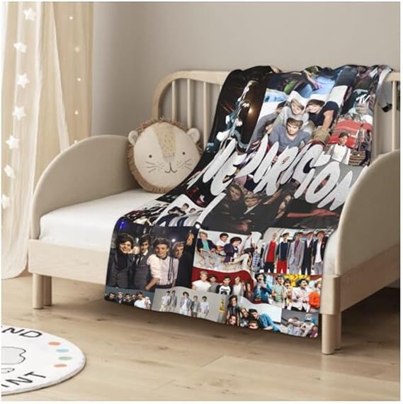HYN Fleece Blankets Soft Lightweight Throws with Cartoon Print Flannel Blanket for Bed,Sofa,Travel,Camping Blanket130cmx100cm