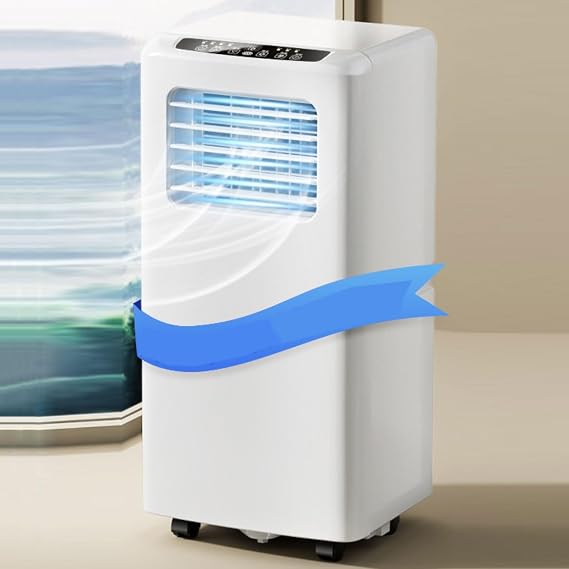 Portable Air Conditioner, 8000 BTU Smart AC Unit with Remote & Window Kit, Cools 550 Sq Ft, for Home Office Bedroom