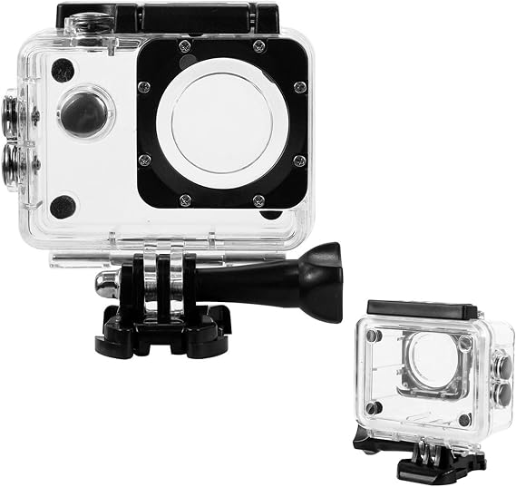 Action Cam Protective Case Waterproof Case for AKASO EK7000 /SJCAM SJ4000/Apexcam M80AIR/Vemont/HLS/WOLFANG GA100/Pro Xtreme Action Camera Waterproof Case