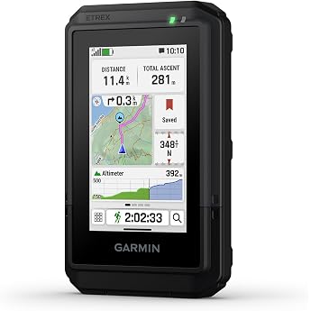 Garmin eTrex Touch - GPS-Handgerät mit 3-Farb-Touchdisplay bis zu 130 Stunden Akkulaufzeit vorinstallierte TopoActive Karten für Europa Streckenplanung Satelliten und Multi-Frequenz Empfang